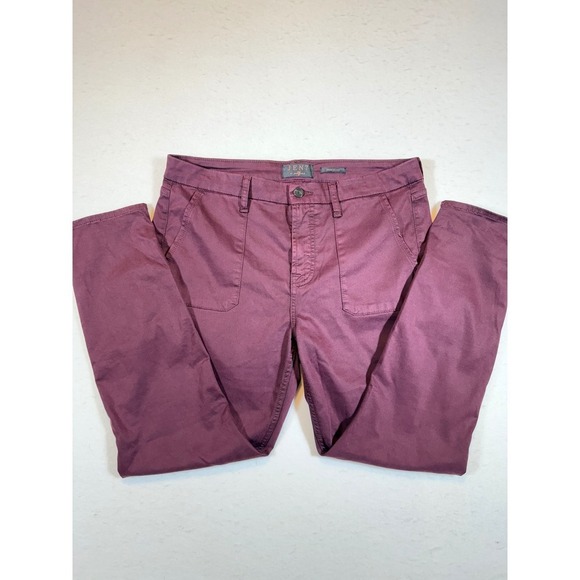 JEN7 by 7 For All Mankind Pants - JEN7 by 7 For All Mankind Ankle Skinny Burgundy Pants Women Size 12